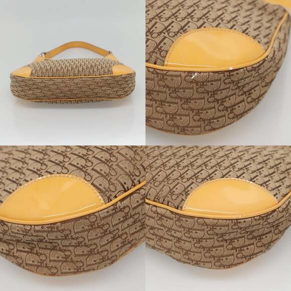 DIOR Trotter Canvas Shoulder Bag Beige Silver - Picture 10 of 13